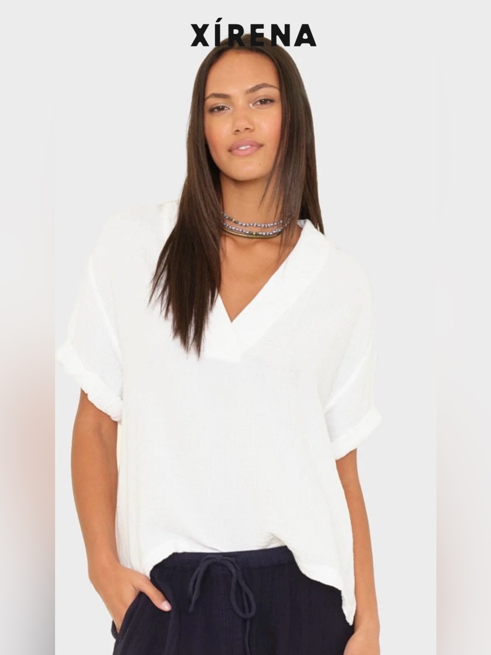 XIRENA Avery Top in White 100% cotton Chelsea gauze Size XSmall